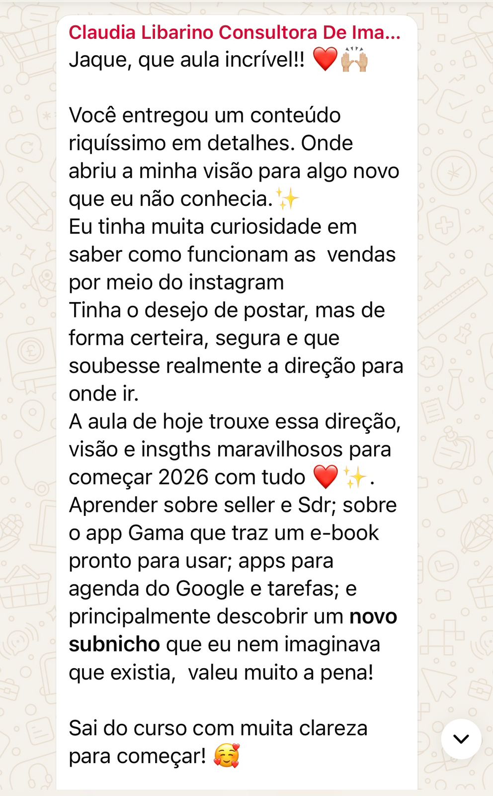 Depoimento de Cláudia