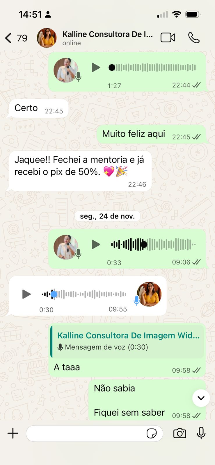 Depoimento de Kalline
