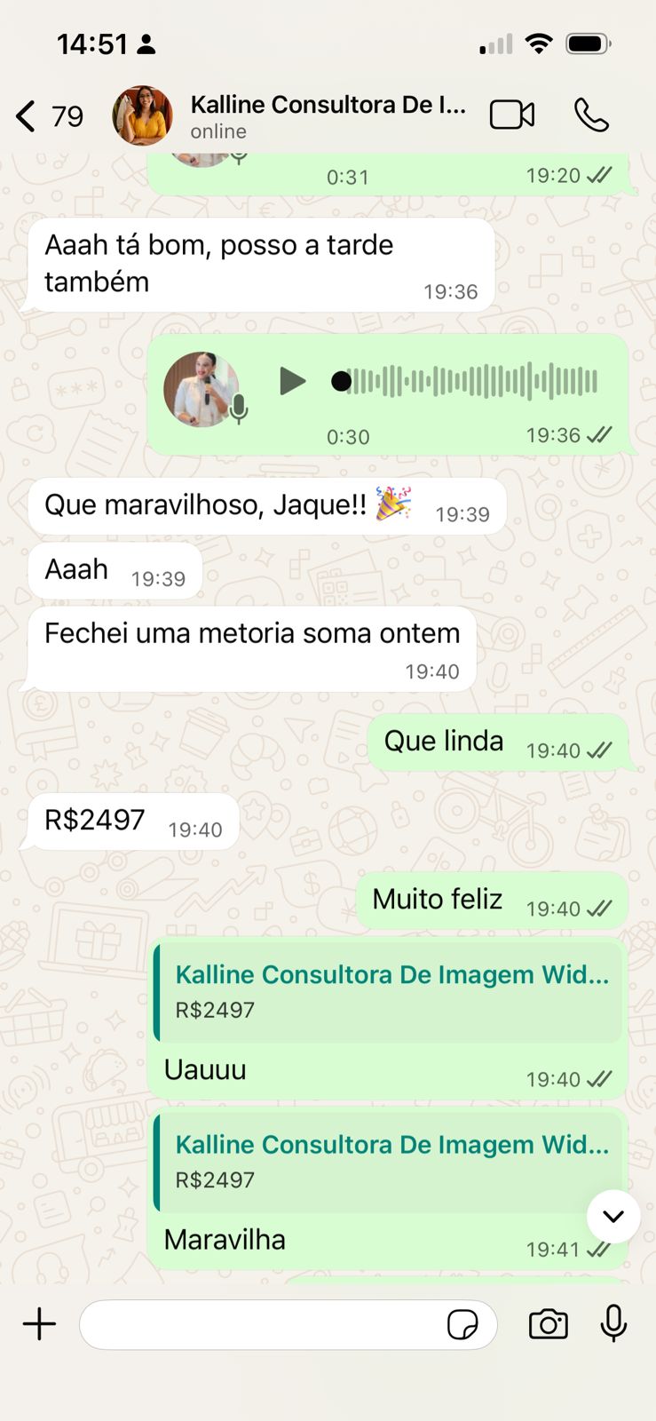 Depoimento de Kalline